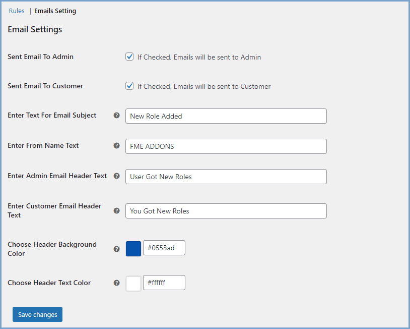 Email Notifications for a Role Switch