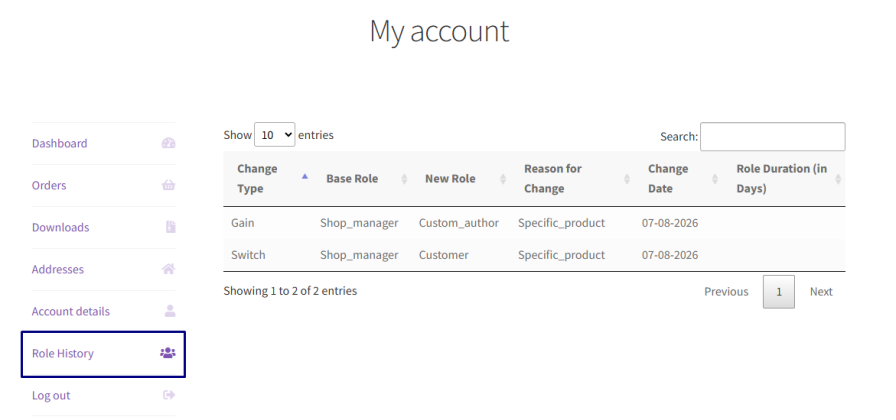 My Account
