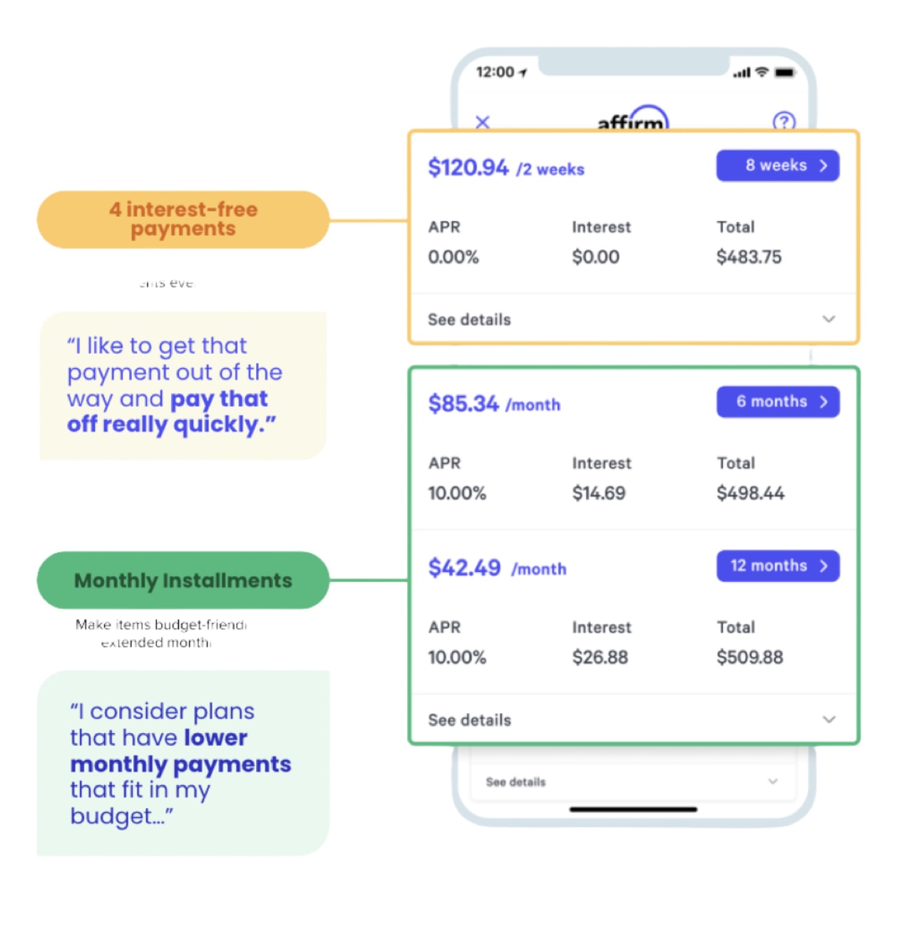 checkout process with Affirm