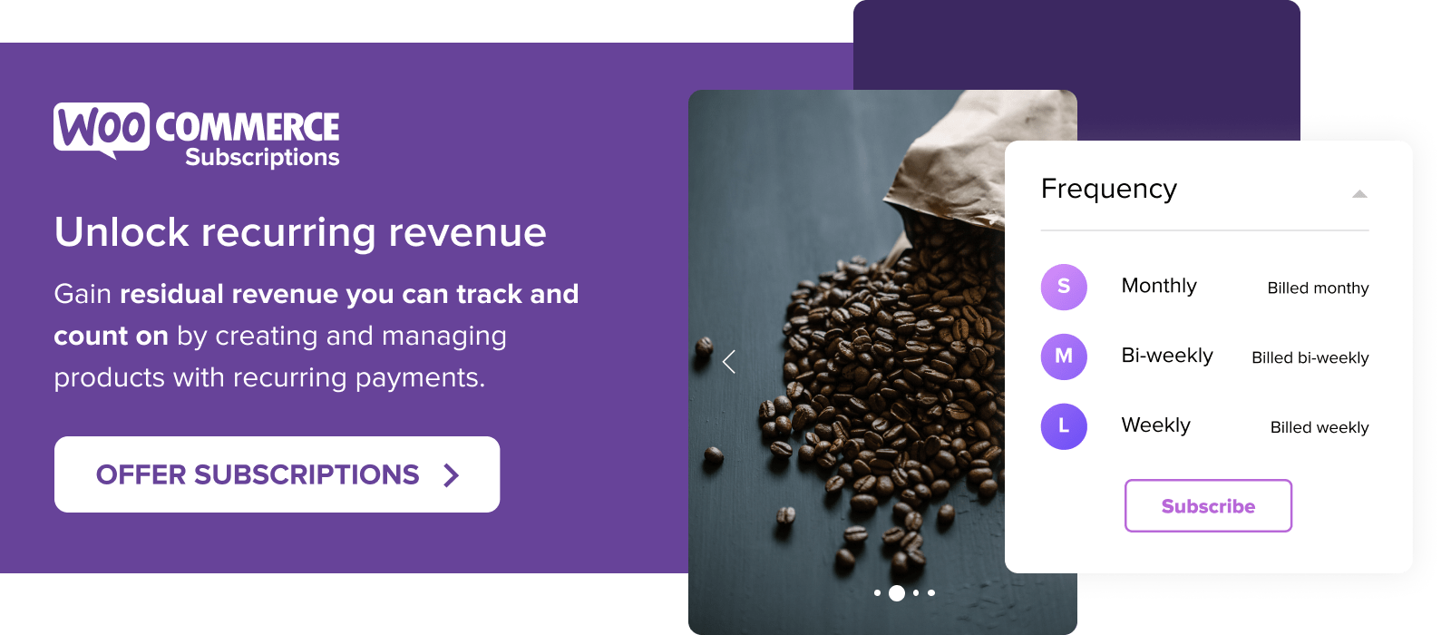 Unlock recurring revenue with WooCommerce Subscriptions