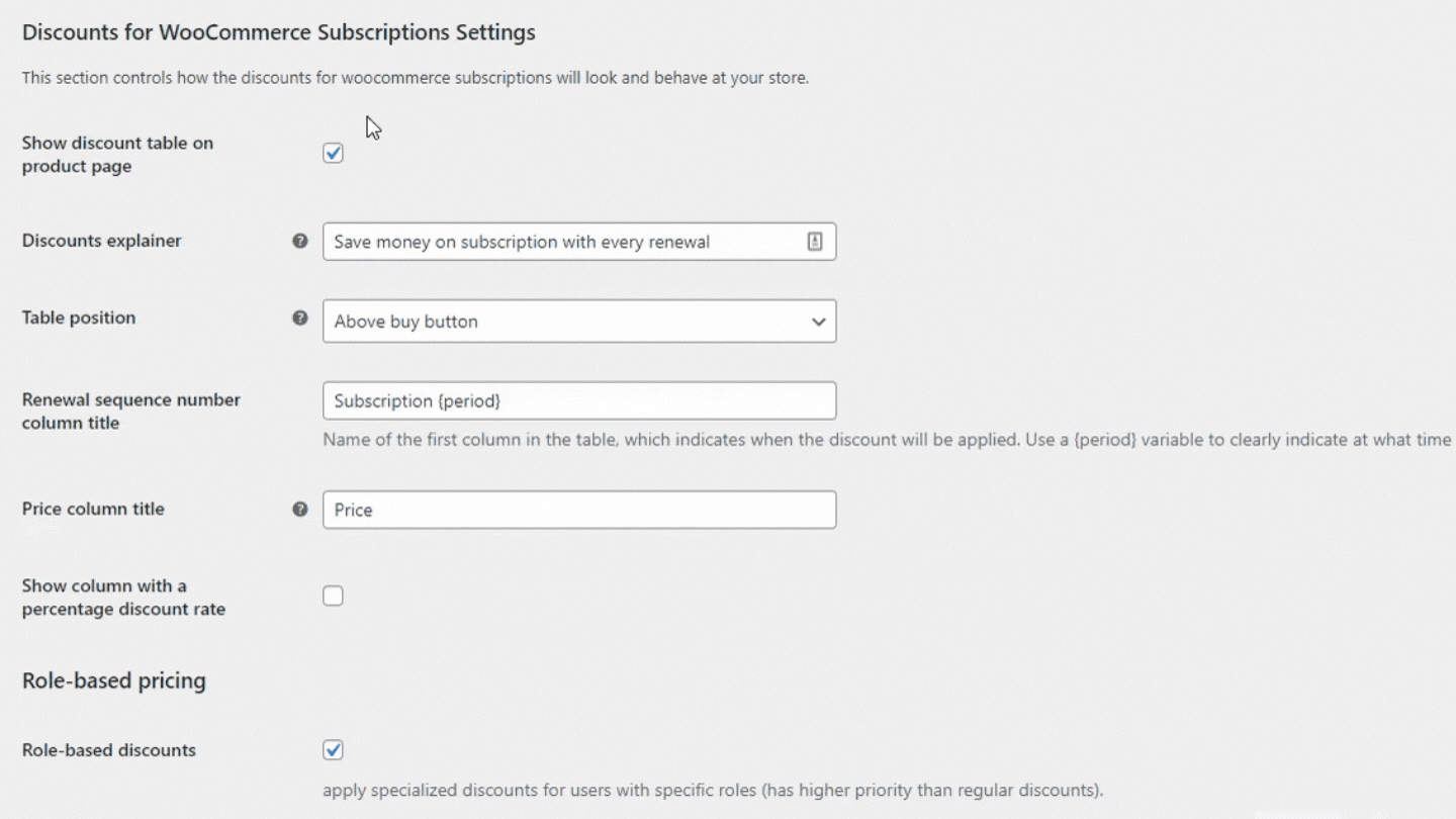 customize discounts woocommerce subscriptions