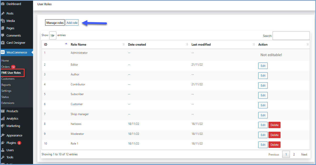 WooCommerce User Role Editor - Add, Assign, and Switch roles