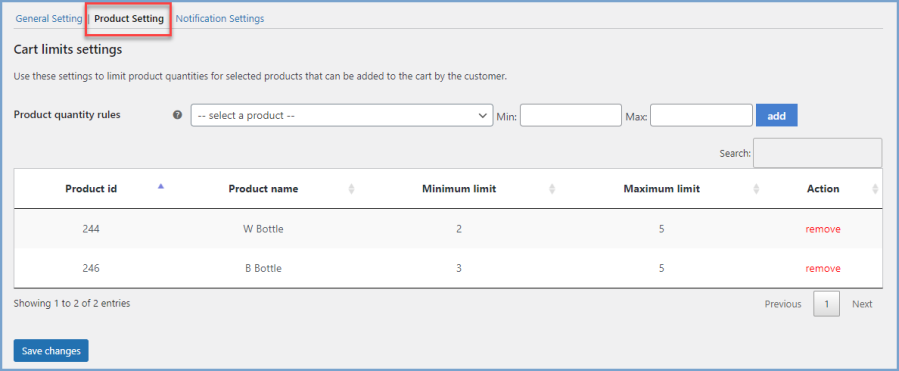 Apply Cart Limits to Certain Products