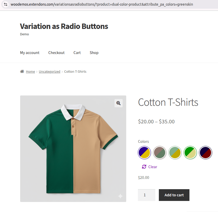 Generate Product variations URL