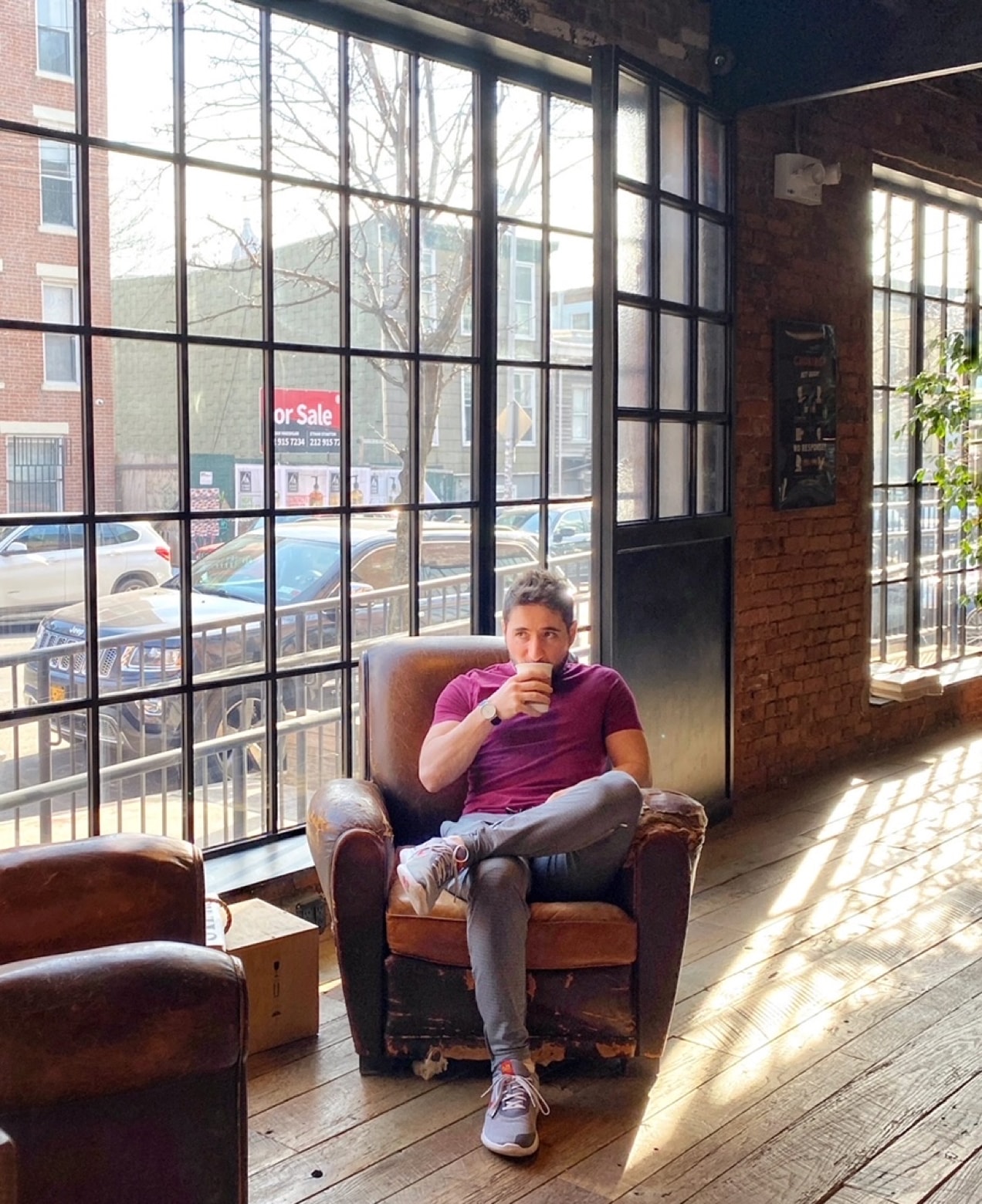 Co-founder and managing-partner Vahan Avagyan sipping a cup of coffee