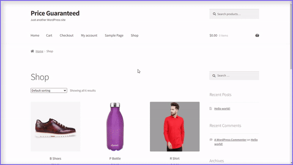 preço garantido para woocommerce