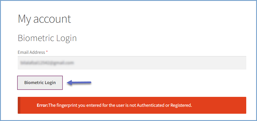 Biometric Login for WooCommerce