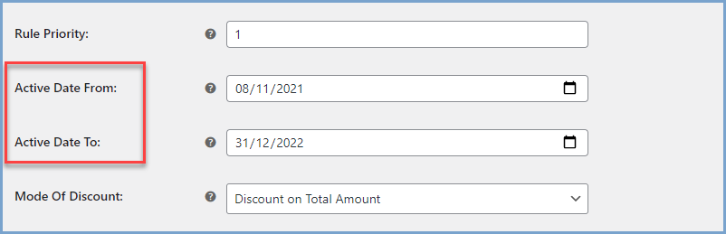 Schedule Cart Discounts