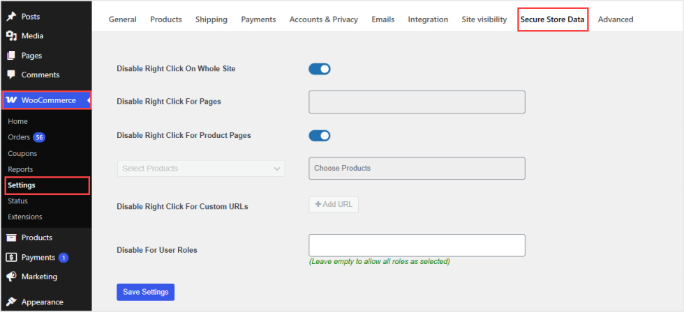 woocommerce secure store data plugin
