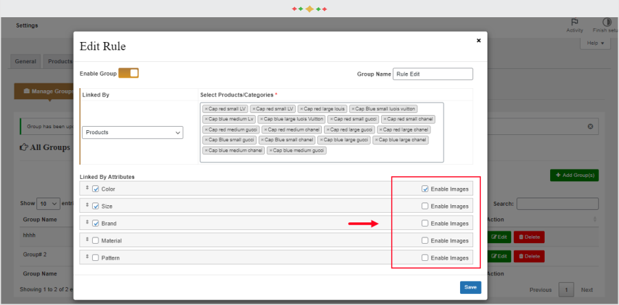 WooCommerce products linked by variaitons plugin