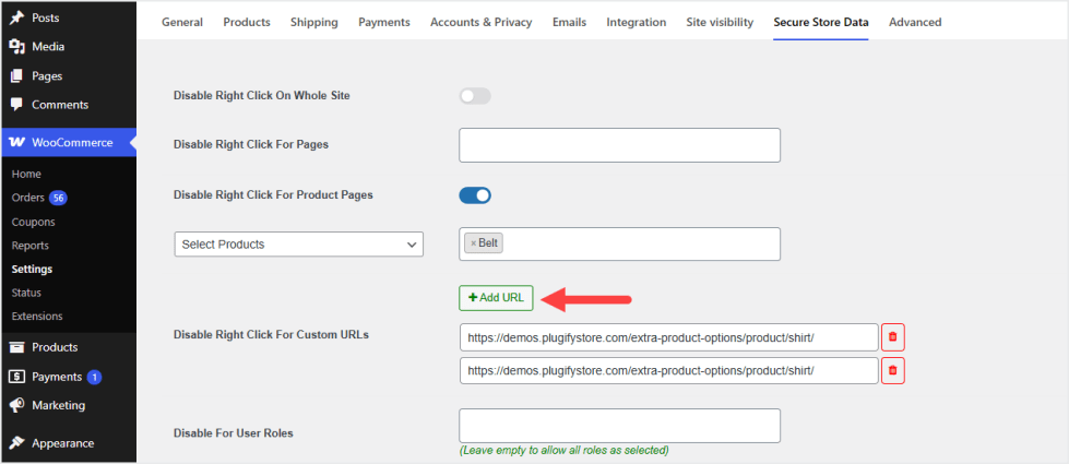 woocommerce secure store data plugin
