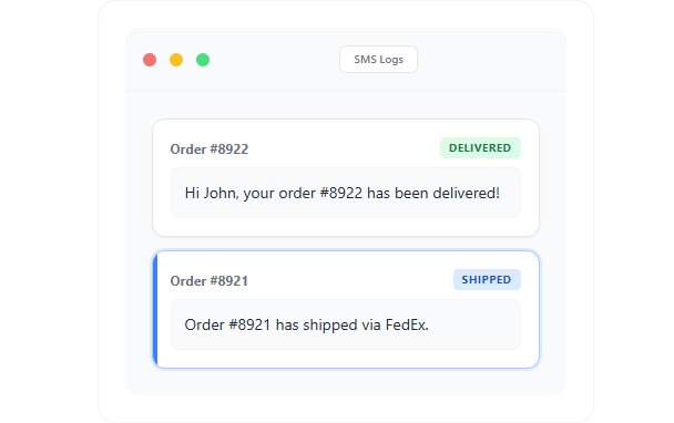 Automated Order Status SMS Updates