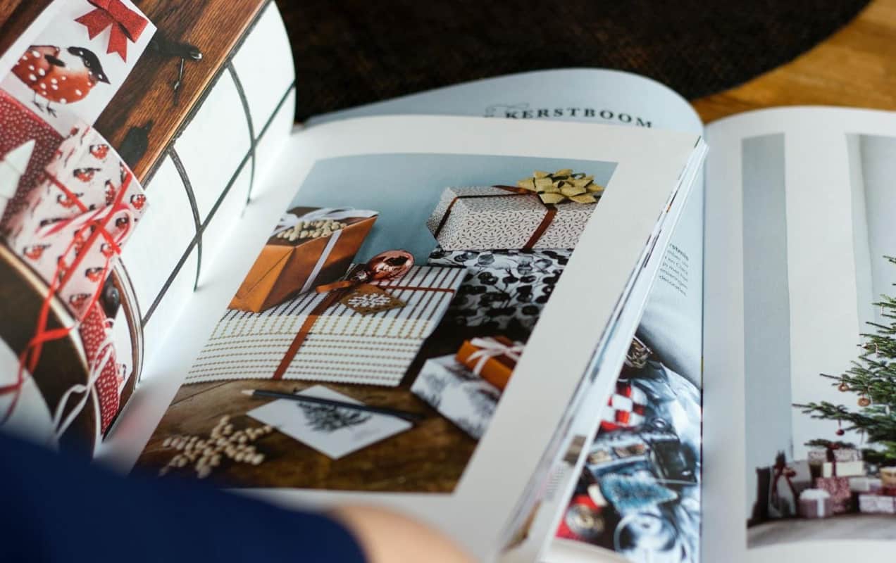 magazines on a table