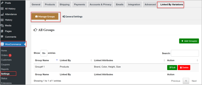WooCommerce Products Linked by Variations Plugin