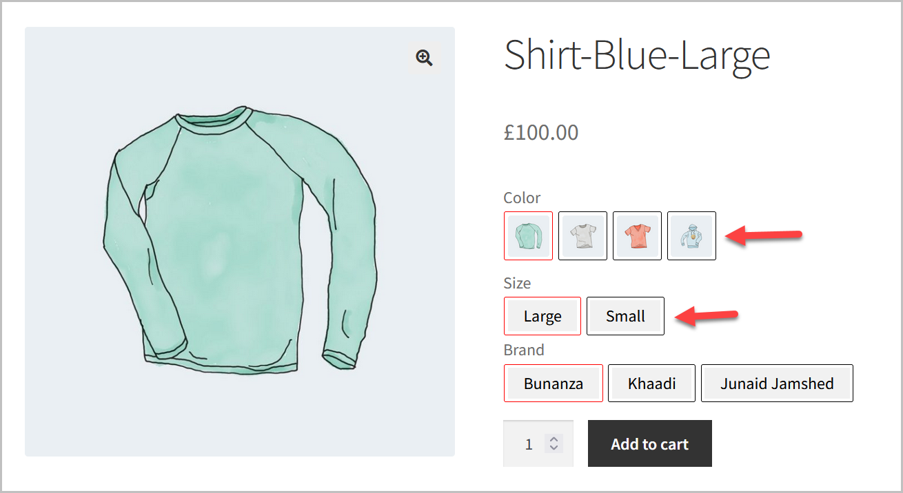 woocommerce linked product variations