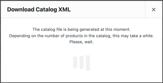 Request an update of the catalog XML file