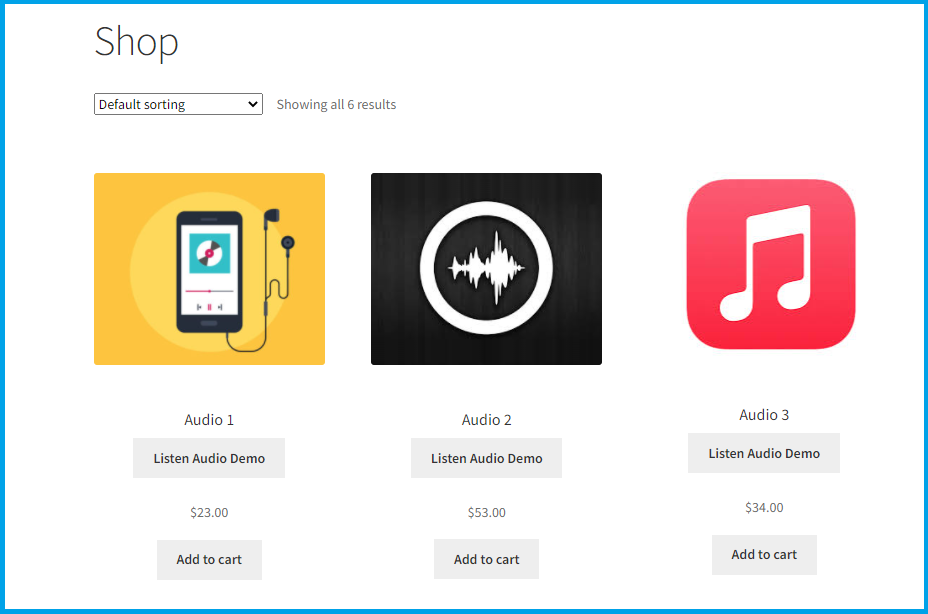 Music Player for WooCommerce - Listen audio button