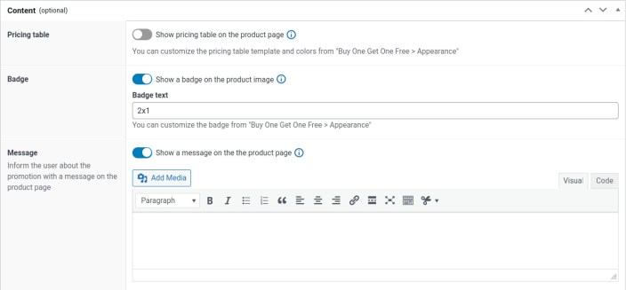 WooCommerce BOGO Promotion visibility: Badges, Info Messages & Pricing tables