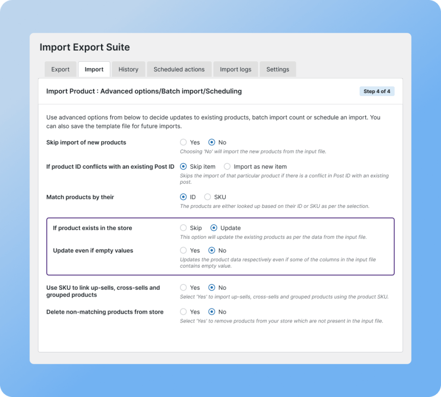 Bulk update all WooCommerce data