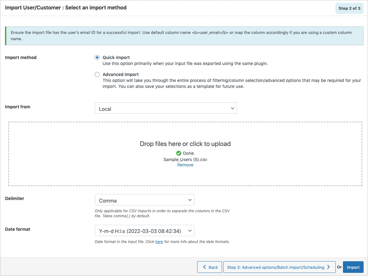 Import and Export of WooCommerce Users Documentation - WooCommerce