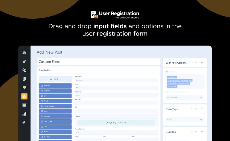 Drag-and-drop-input-fields-and-options-in-the-user-registration-form