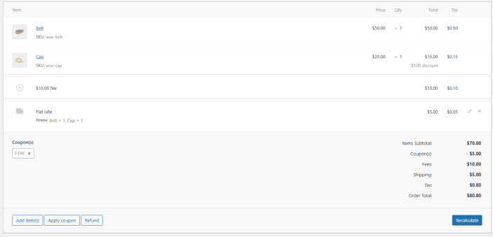 Affiliate commission plan evaluation example order