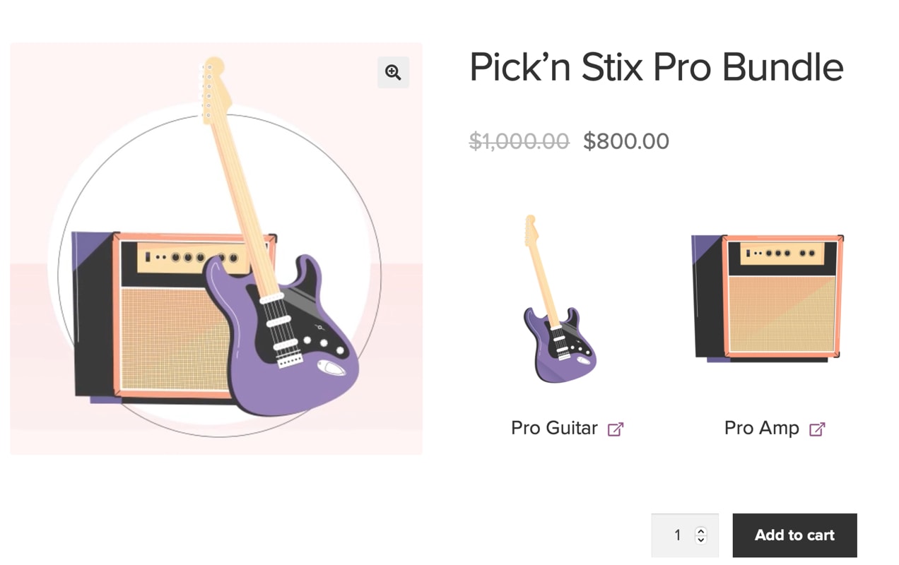 product bundles of a guitar and amp