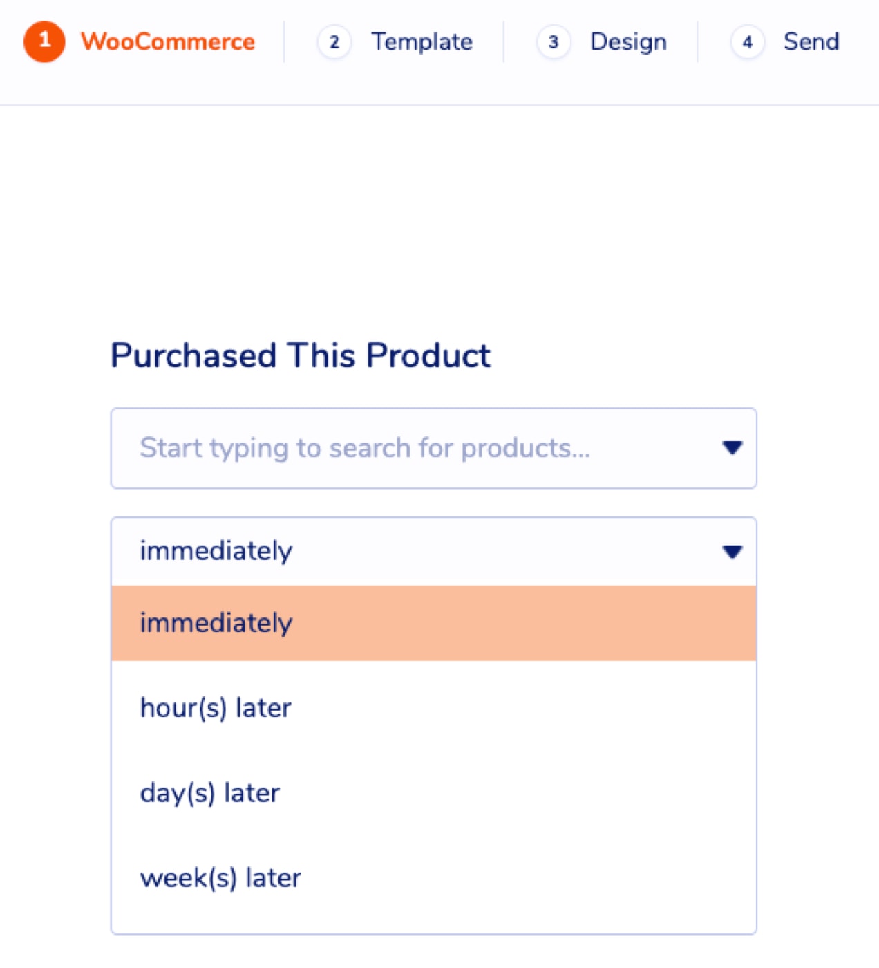 sending emails in MailPoet based on product purchased