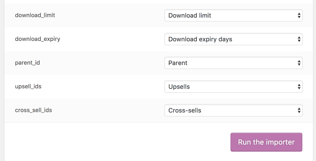 running the importer