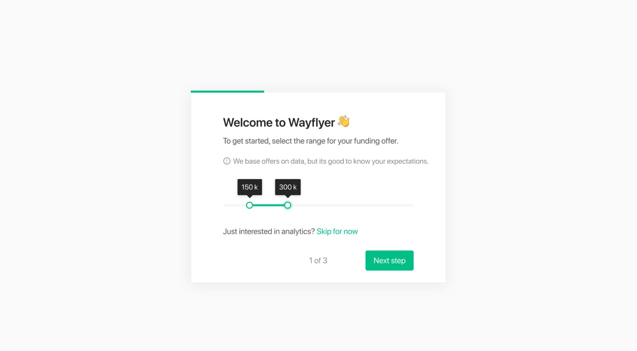 Wayflyer融资页面