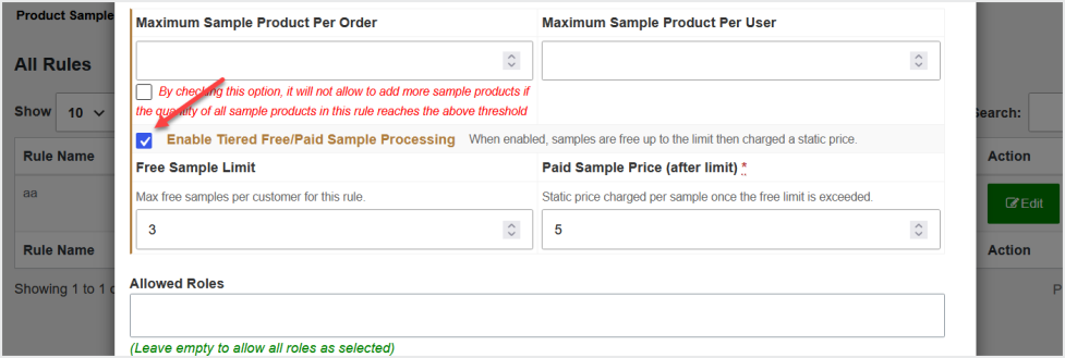 woocommerce order product samples plugin