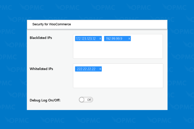 Manual block or whitelist IPs from Security for WooCommerce settings