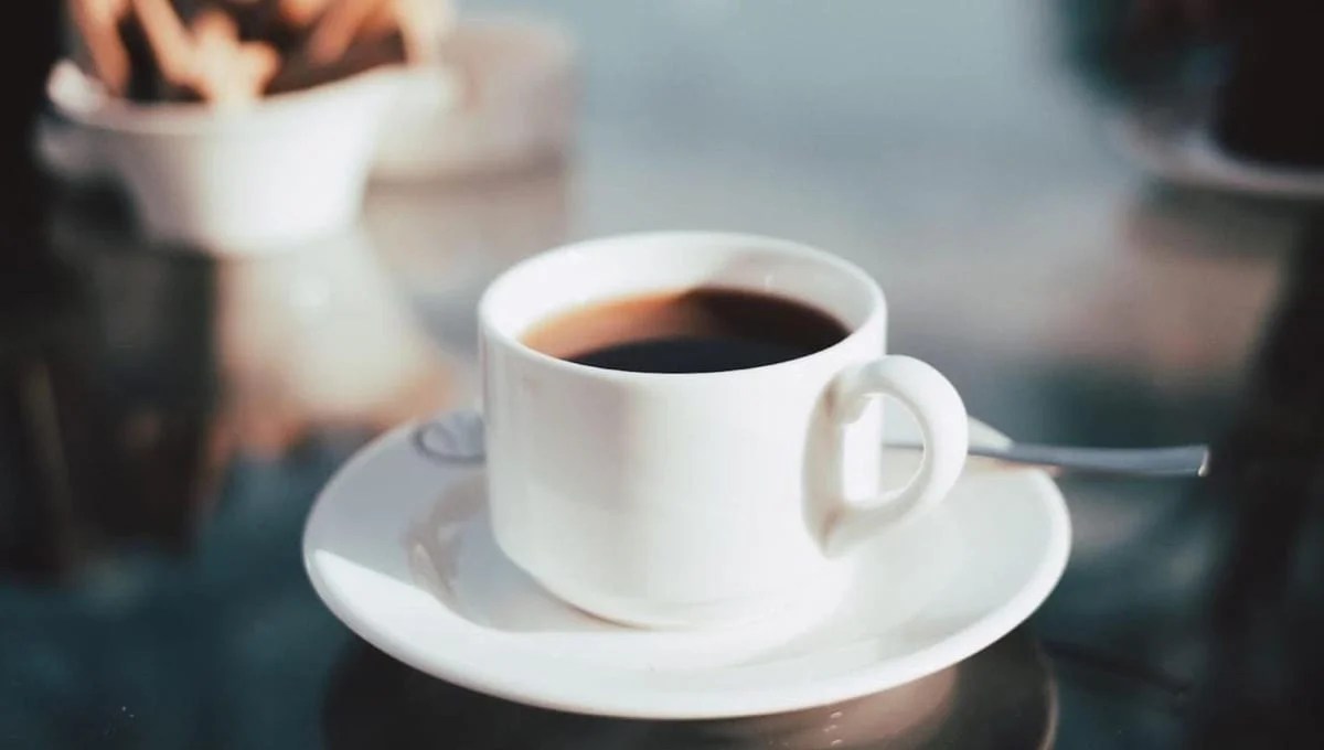 coffee mug sitting on a table