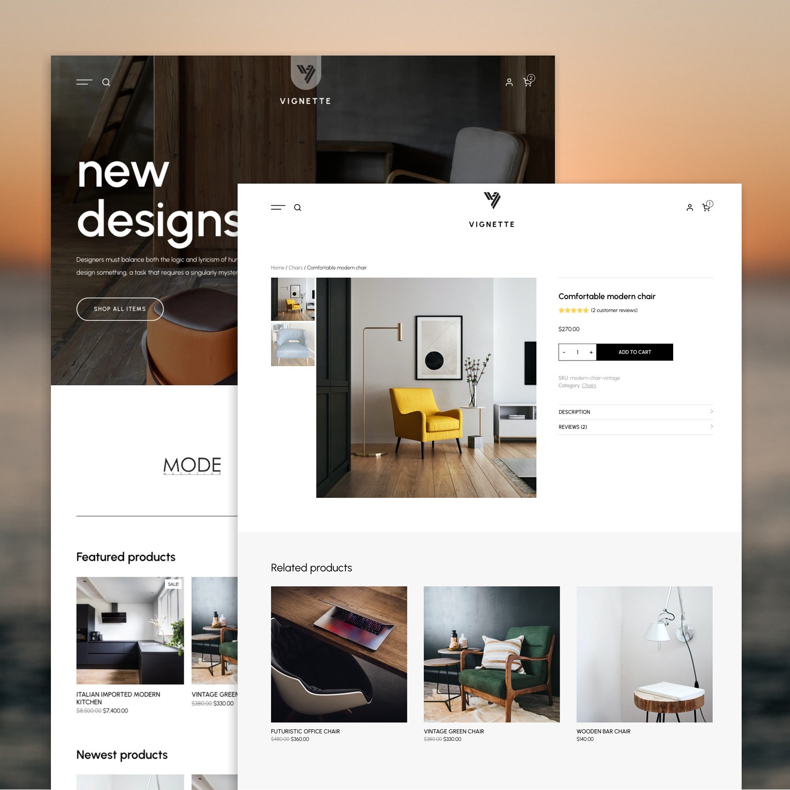 Vignette - Minimal Interior Design WooCommerce Theme
