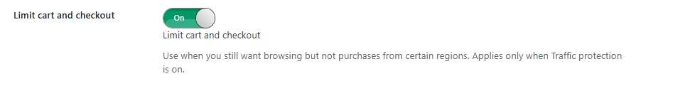 Control whether restricted visitors can access cart and checkout pages.