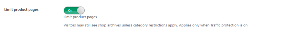 Limit access to selected products based on your location rules.
