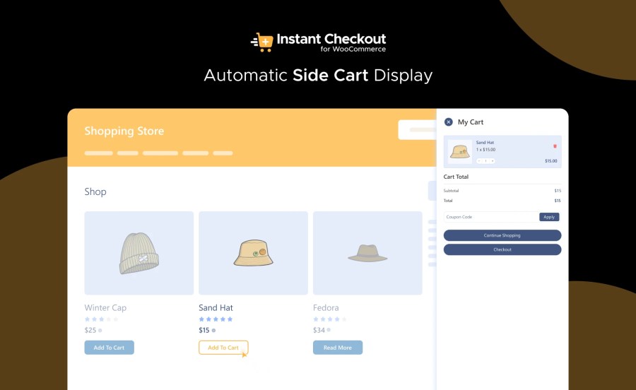 Automatic Side Cart Display Feature