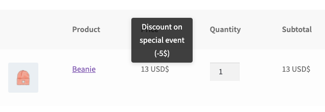 $5 off discount in WooCommerce settings