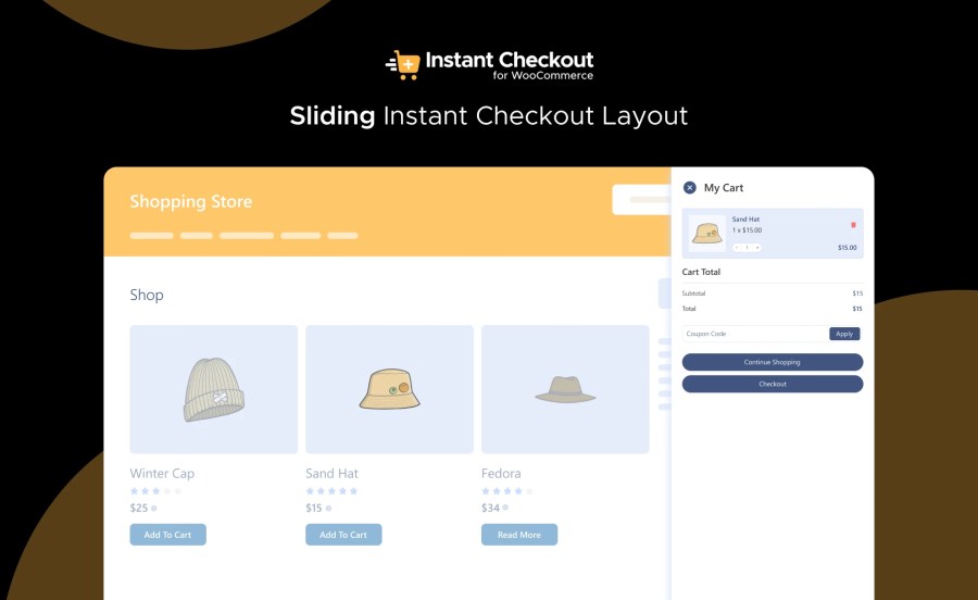 Flexible Instant Cart Popup Layouts Feature