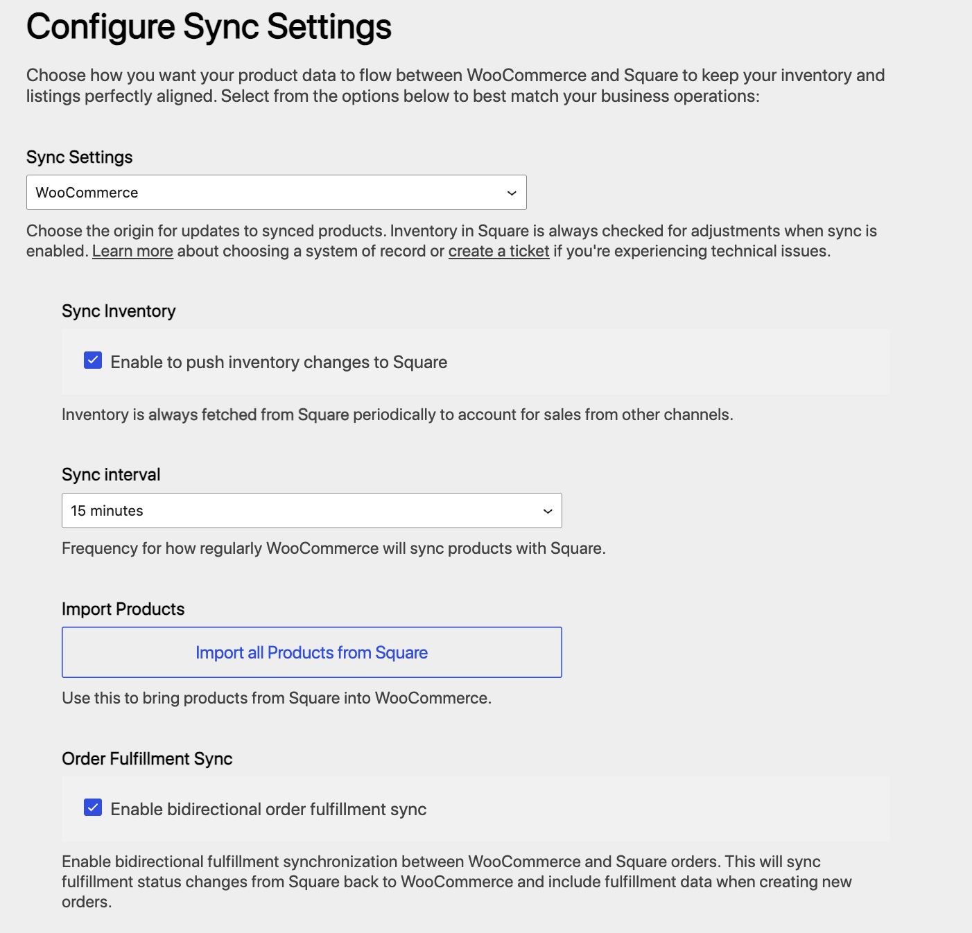 WooCommerce Square: Sync Settings Documentation - WooCommerce