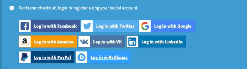 login button blue