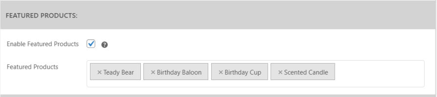 Display Featured Products