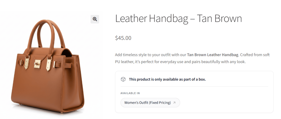 Sell Selected Products Only in a Box