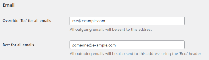 email settings