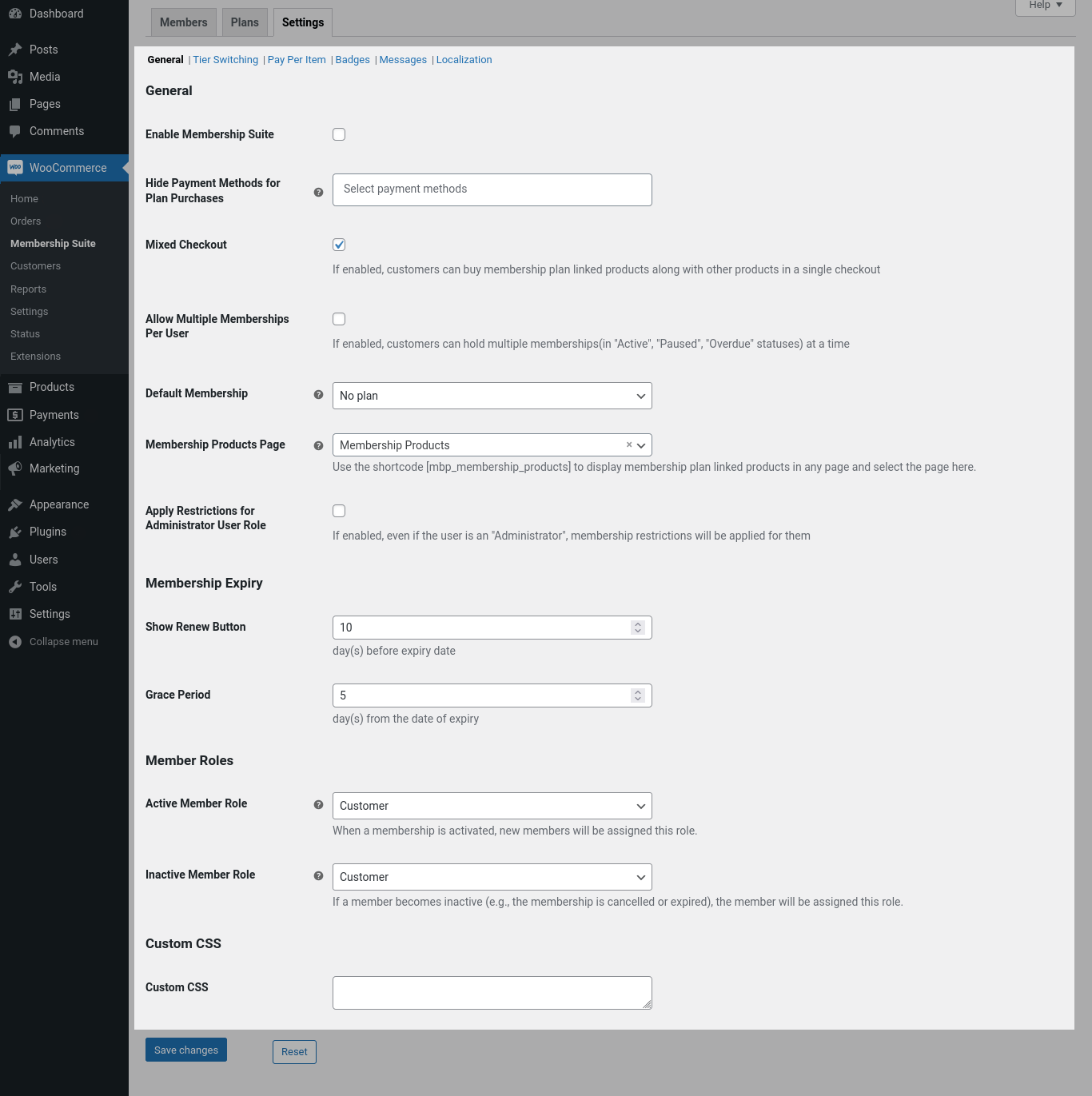 Membership Suite for WooCommerce - Configuring Basic Plugin Settings ...