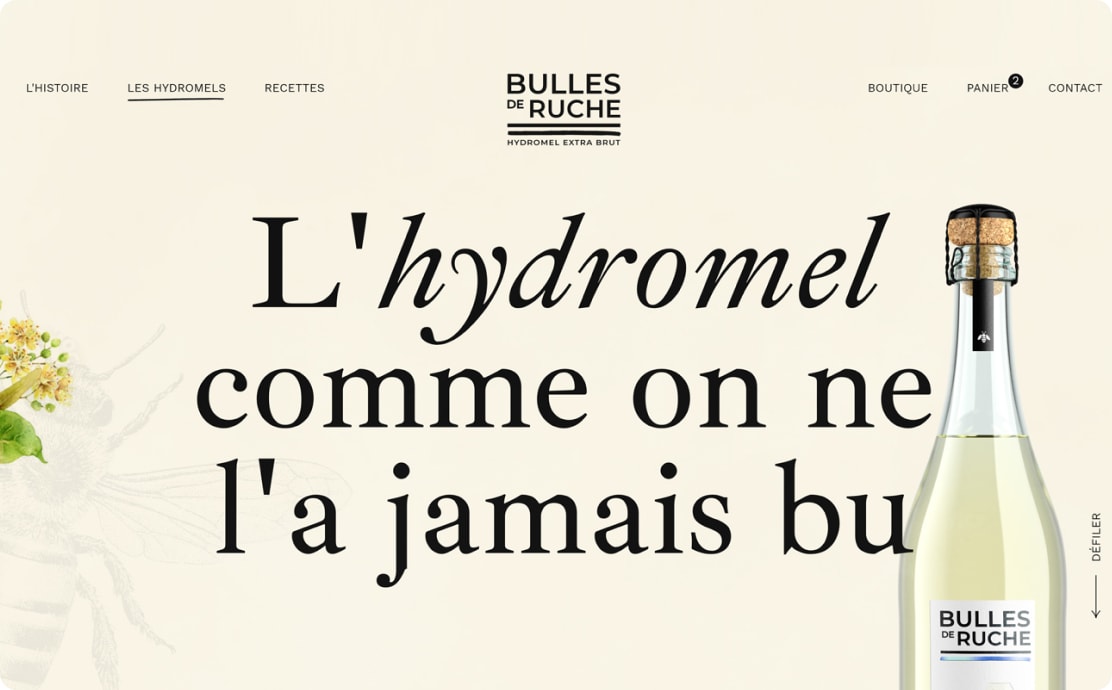  Screenshot of Bulles de Ruche website