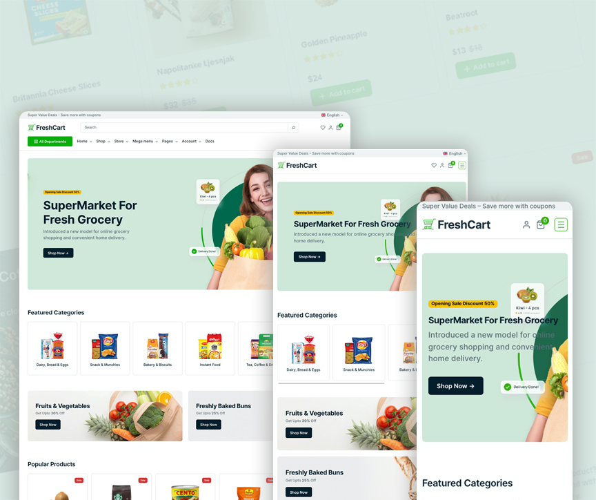 FreshCart - Dokan Multi-vendor Marketplace WooCommerce Theme