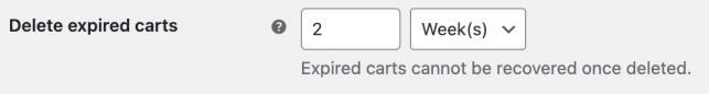 Delete expired carts after the specified period.