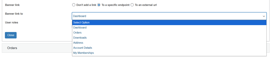 Add Banners to a Specific Endpoint