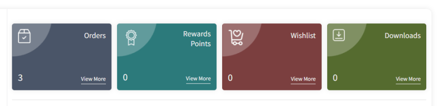 Display My Account sections visually